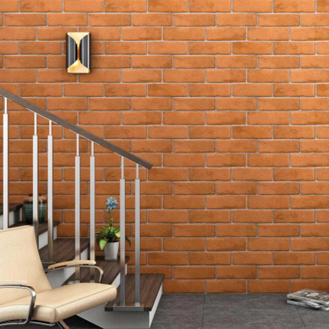 Exotica KJ - Vega Brown Metrix, brick-pattern wall tile for exterior walls